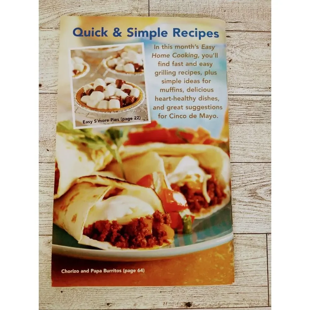 Easy Home Cooking Quick & Simple Recipes Cookbook Booklet‎ 2006 Vtg